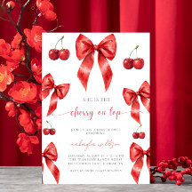 niedliche Coquette Cherry auf Top Baby Dusche rot