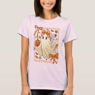 Niedliche Coquette Lace Ghost Halloween Pumpkin-Br T-Shirt