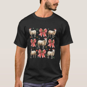 Niedliche Coquette Red Bow Sheeps Lover Farm Anime T-Shirt