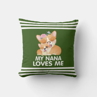 Niedliche Corgi-Hunde - Meine Nana-Lieben Kissen