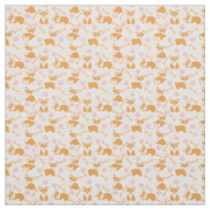 Niedliche Corgi-Hunde Stoff