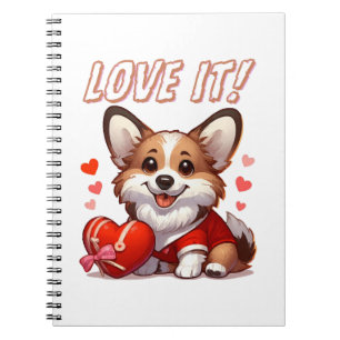 Niedliche Corgi-Liebe Notizblock