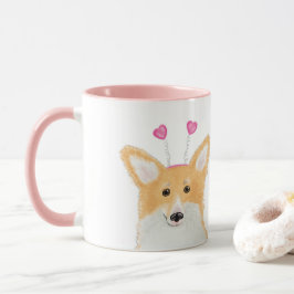 Niedliche Corgi "Liebe Sie mehr als Würste" rosa T Tasse