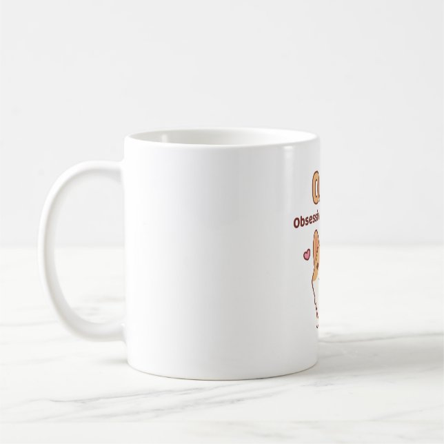 Niedliche Corgi Obsessive Corgi-Störung Funny Kaffeetasse (Links)