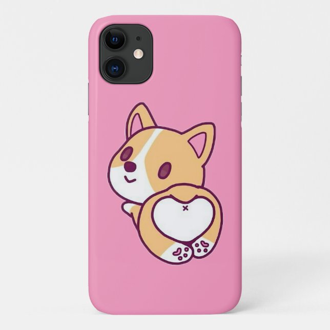 Niedliche Corgi Puppy-Liebe Case-Mate iPhone Hülle (Rückseite)