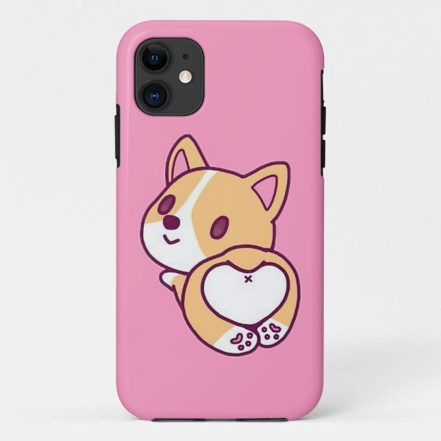 Niedliche Corgi Puppy-Liebe Case-Mate iPhone Hülle (Rückseite)