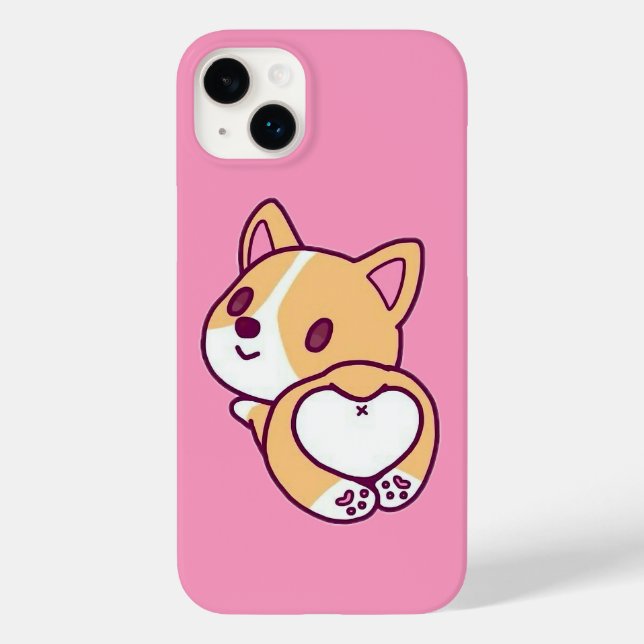 Niedliche Corgi Puppy-Liebe Case-Mate iPhone Hülle (Rückseite)