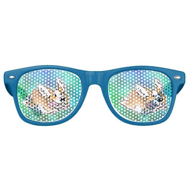 Niedliche Corgi-Sonnenbrille Partybrille (Vorderseite)