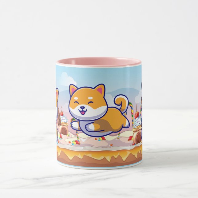 Niedliche Corgi-Tasse Tasse (Zentrum)