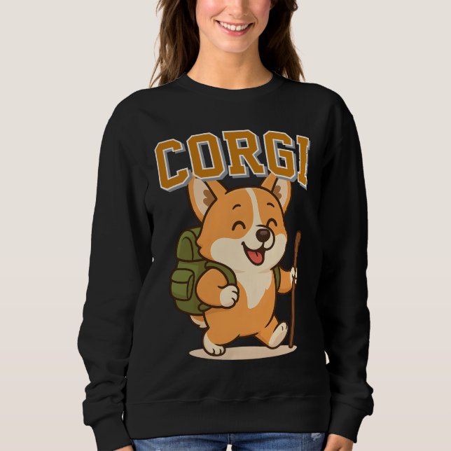 Niedliche Corgi Unisex Man Kleidung schmücken Sweatshirt (Vorderseite)