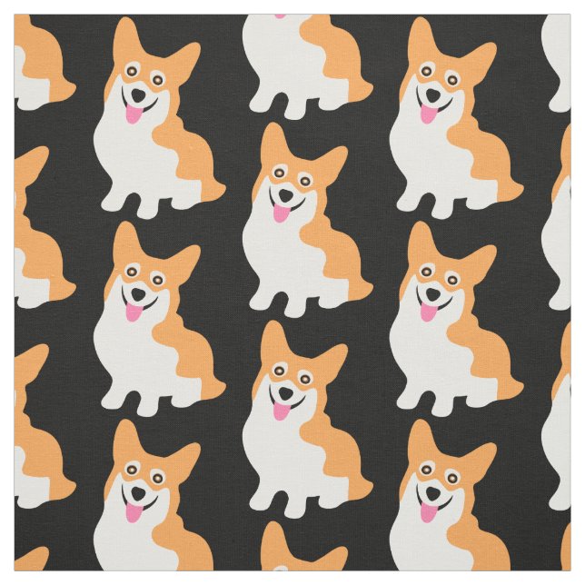 Niedliche Corgis durch das Yard Stoff (Muster)