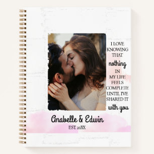Niedliche Couple Custom Foto Journals Notizbuch