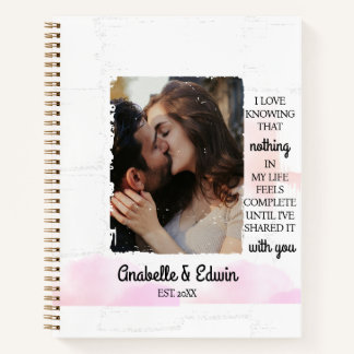 Niedliche Couple Custom Foto Journals Notizbuch