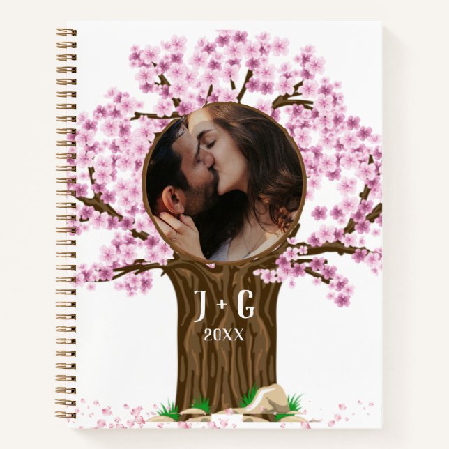 Niedliche Couple Custom Foto Journals Notizbuch (Vorderseite)
