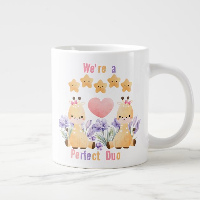 Niedliche Couple Giraffe Tasse | Wir sind ein perf (Rechts)