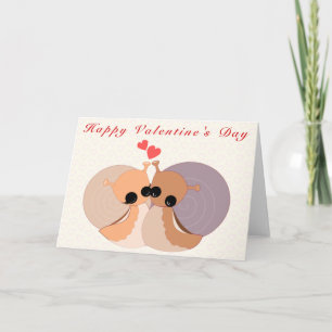 Niedliche Couple Snails Valentine's Day Card Karte
