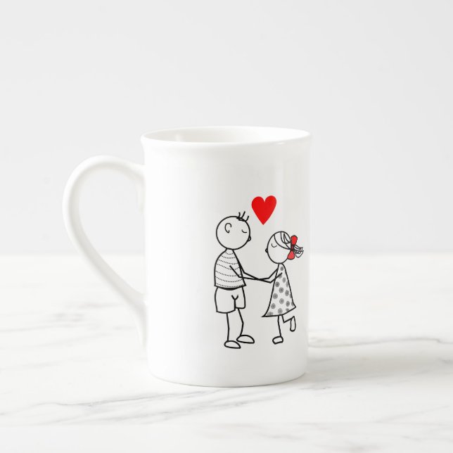 Niedliche Couple Tasse - individuell einstellbar (Links)