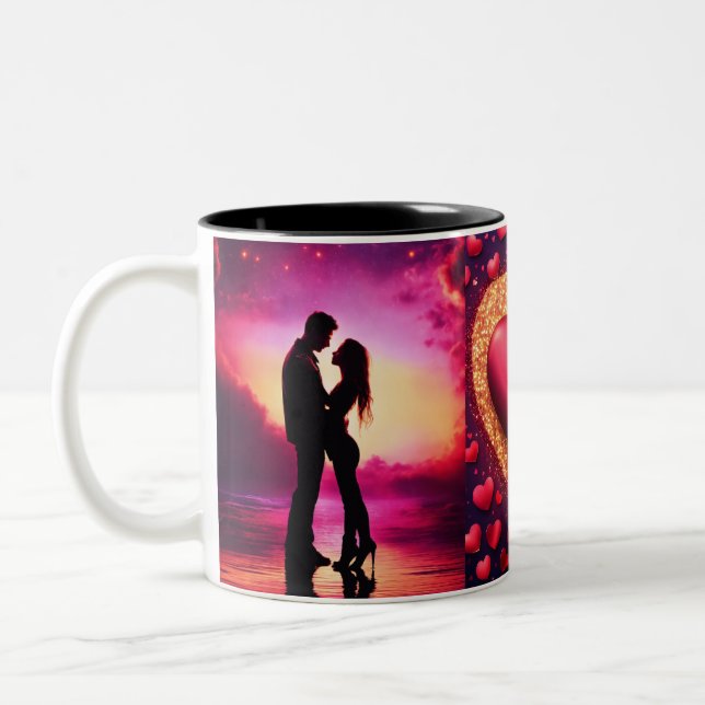 Niedliche Couple-Tasse Zweifarbige Tasse (Links)