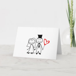 Niedliche Couple Zeichnend Valentinstag-Karte Feiertagskarte