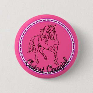 Niedliche Cowgirl Button