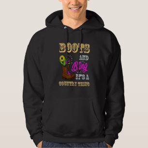 Niedliche Cowgirl Girls Usa Fahne stiefelt ihre Ku Hoodie