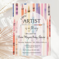 Niedliche Crayon Pastel Little Artist Babydusche