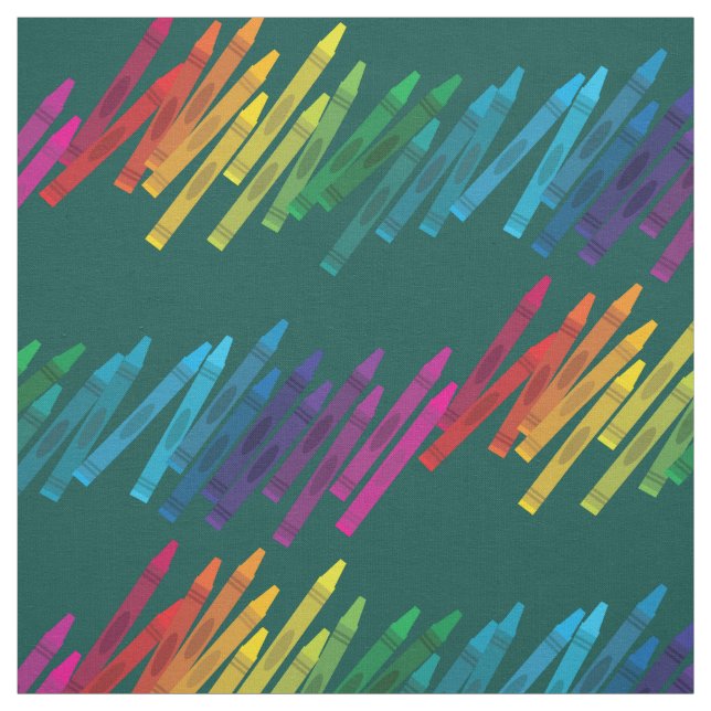 Niedliche Crayons Kinder Kunstschule Stoff (Muster)