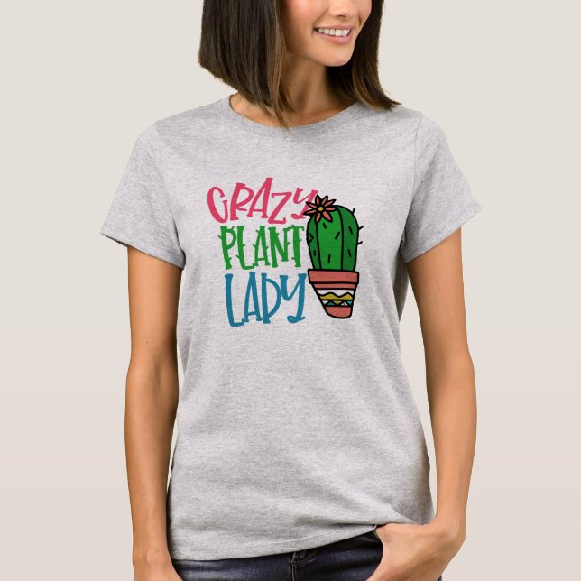 Niedliche Crazy Pflanze Lady Arizona Cactus TShirt (Vorderseite)