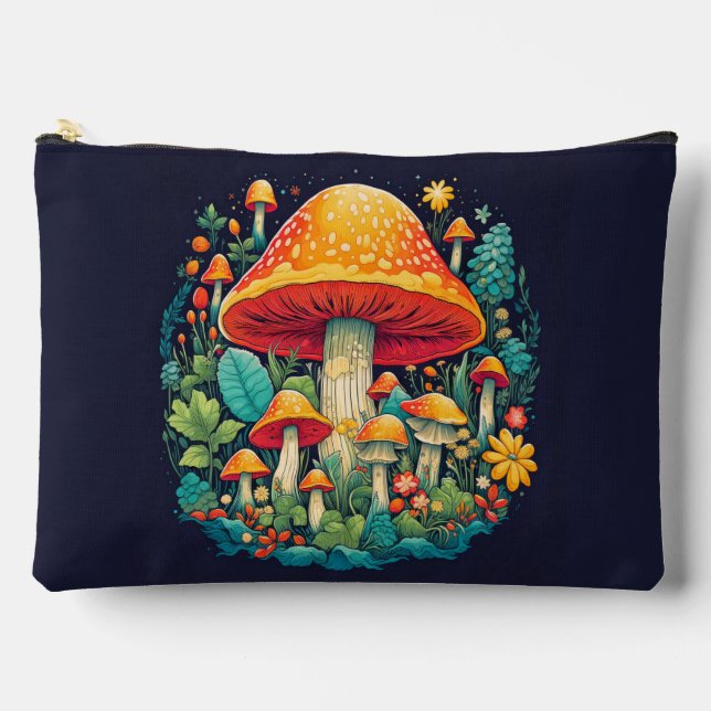 Niedliche Creative Mushroom Illustration Zubehörtasche (Vorderseite)
