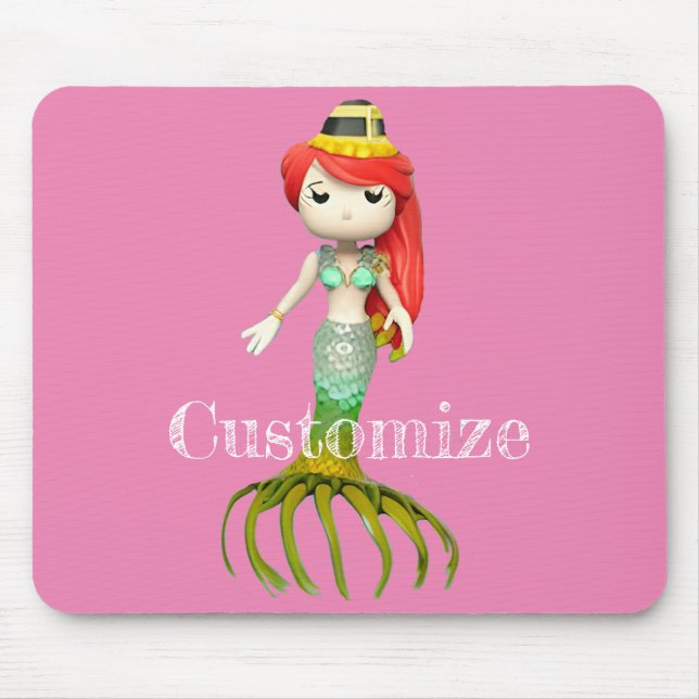 Niedliche Creepy Mermaid Hexe Thunder_Cove Mousepad (Vorne)