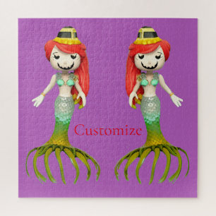 Niedliche Creepy Mermaid Hexe Thunder_Cove Puzzle