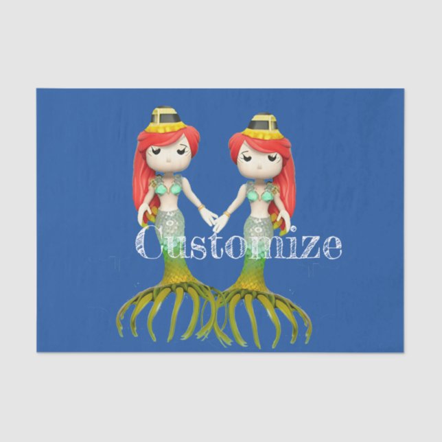 Niedliche Creepy Mermaid Hexe Thunder_Cove Seidenpapier (Vorderseite)