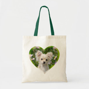 Niedliche Creme Chihuahua Dog Welpe Haustier Foto Tragetasche