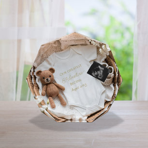 Niedliche Crochet-neutrale Schwangerschaftsankündi Fotoblock