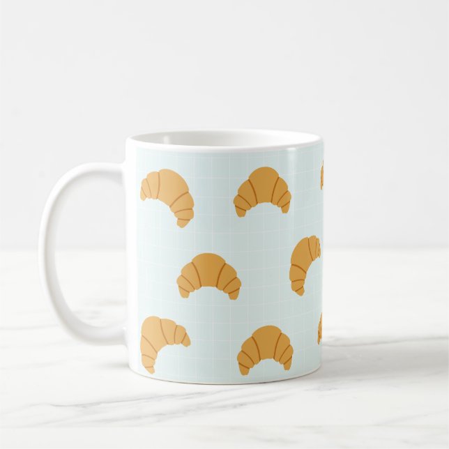 Niedliche Croissant-Kaffee-Tasse Kaffeetasse (Links)