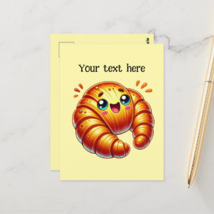 Niedliche Croissant-Liebhaber anpassen Postkarte