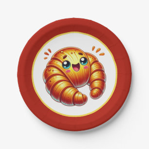 Niedliche Croissants Pappteller