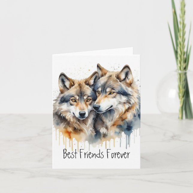 Niedliche Cuddling Wolves Die besten Freunde für i (Vorderseite)
