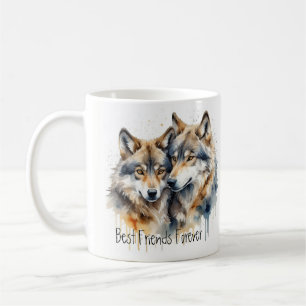 Niedliche Cuddling Wolves Die besten Freunde für i Kaffeetasse