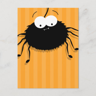Niedliche Cudly Cartoon Spiole Halloween Postkarte