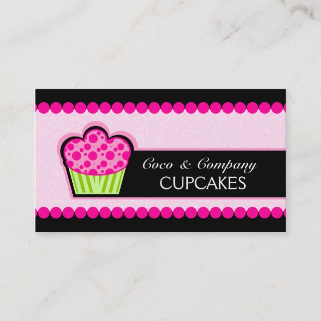 Niedliche Cupcake Bakery Business Cards Visitenkarte (Vorderseite)