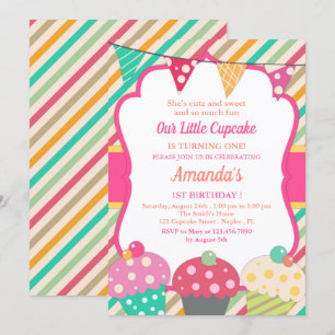 Niedliche Cupcake Einladung