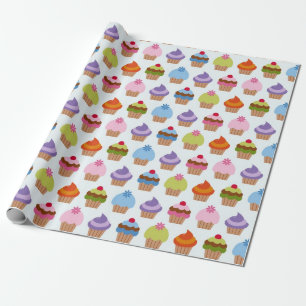 Niedliche Cupcake-Sorte Geschenkpapier