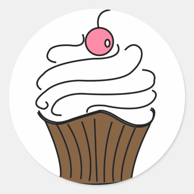 Niedliche Cupcake Stickers (Vorderseite)