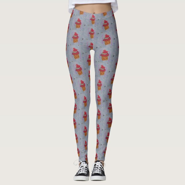 Niedliche Cupcakes Leggings (Vorderseite)