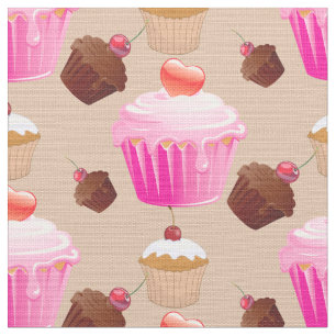 Niedliche Cupcakes Stoff