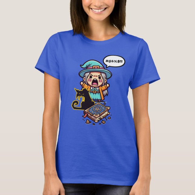 Niedliche Cursing-Hexe T-Shirt (Vorderseite)