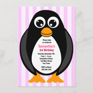 Niedliche Custom Birthday Party Penguin Invite - R Einladung