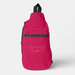 Niedliche Custom Magenta & Pink "Ballet Everyday" Crossbody Bag