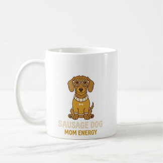 Niedliche Dachshund-Wursthund-Mama-Energie-Kaffeet Kaffeetasse